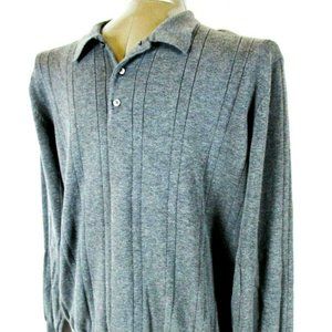 Field Gear mens L tall L/S gray cotton Sweater pm1